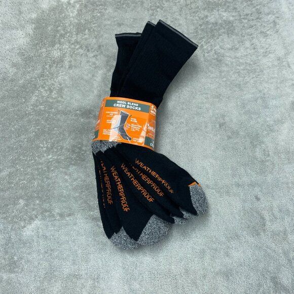 Weatherproof Vintage Wool Blend Crew Socks 5 Pack Mens 6-12 a1057 - Picture 1 of 5